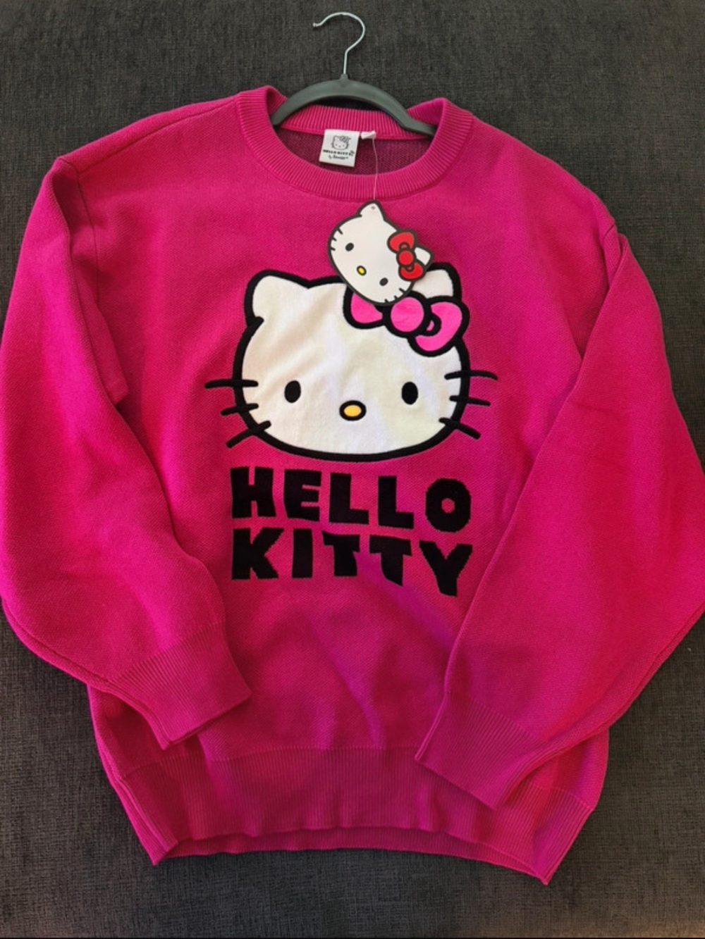 Hello Kitty Hot Pink Graphic Crewneck Sweatshirt